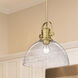Hines 1 Light 14 inch Brushed Champagne Bronze Pendant Ceiling Light in Seeded Glass, Large